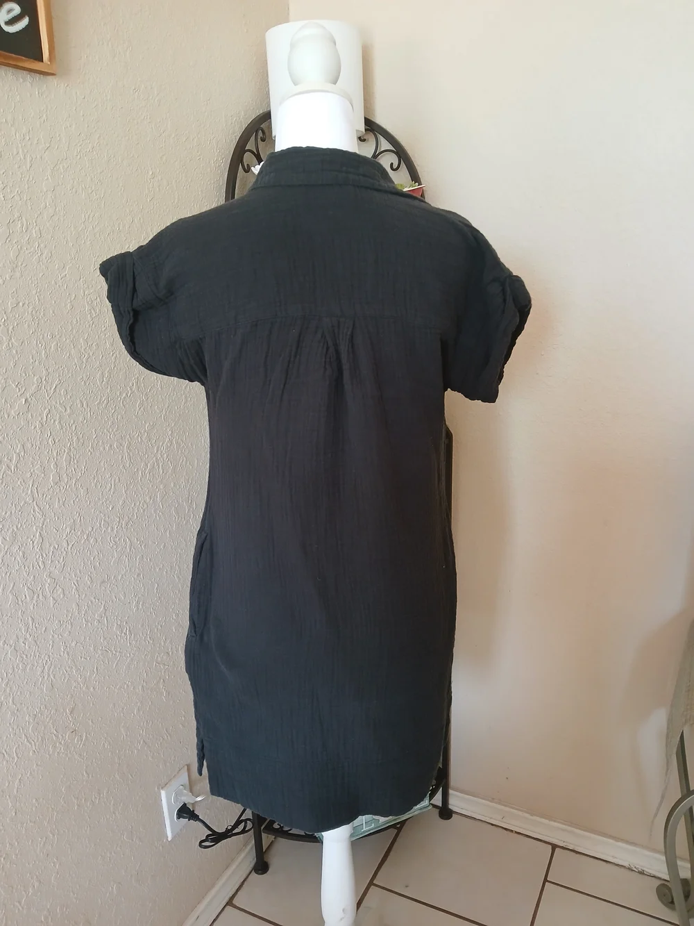 J. Crew Black Short-Sleeve  Dress - Picture 3 of 8